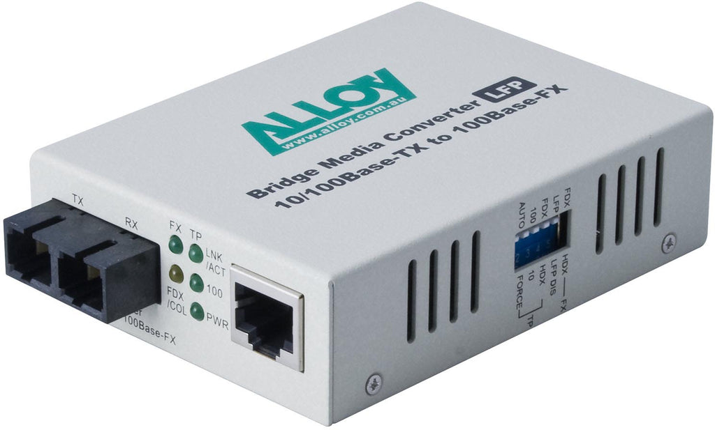 Alloy FCR200SC.10015  10/100Base-TX to 100Base-FX Single Mode Fibre (SC) 1550nm Converter Switch module with LFP via FEF or FM. 100Km. MOQ 10 units-0