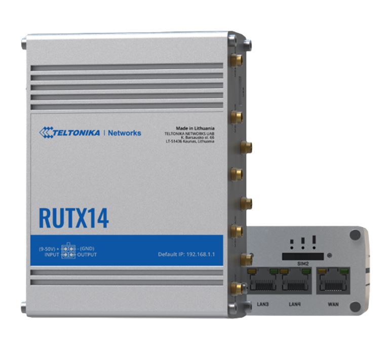 Teltonika RUTX14 - Instant LTE Failover | Reliable and Secure CAT12 4G LTE Router/Firewall with Dual Band WiFi 802.11ac, GNSS/GPS and Bluet-0