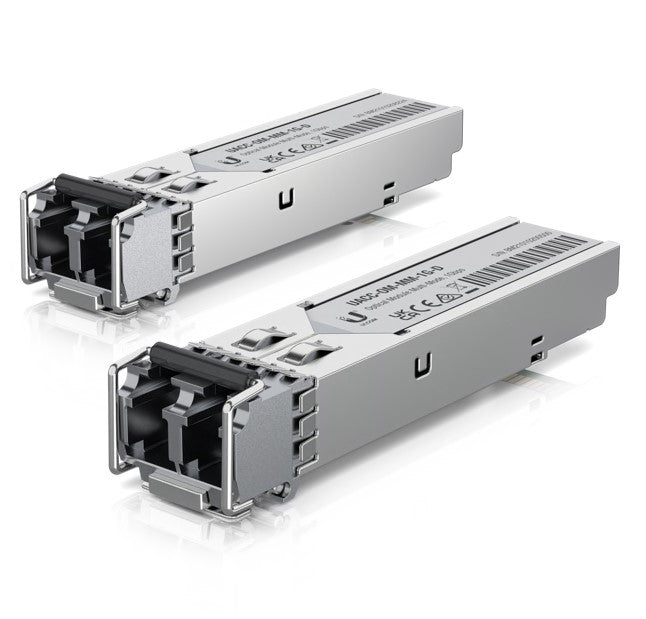 Ubiquiti UFiber SFP Multi-Mode Fiber Module, UACC-OM-MM-1G-D-2, 2-Pack, 1.25 Gbps throughput, 1.25 Gbps throughput, Supports connections up to 550 m-0