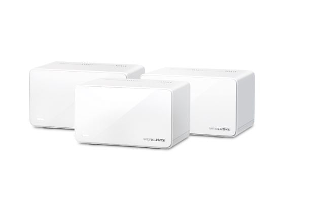 Mercusys Halo H90X(3-pack) AX6000 Whole Home Mesh WiFi 6 System, 6000 Mbps Dual Band Wi-Fi, Up to 800 Square Meters, 1148/4804 Mbps, MU-MIMO, BeamF-0