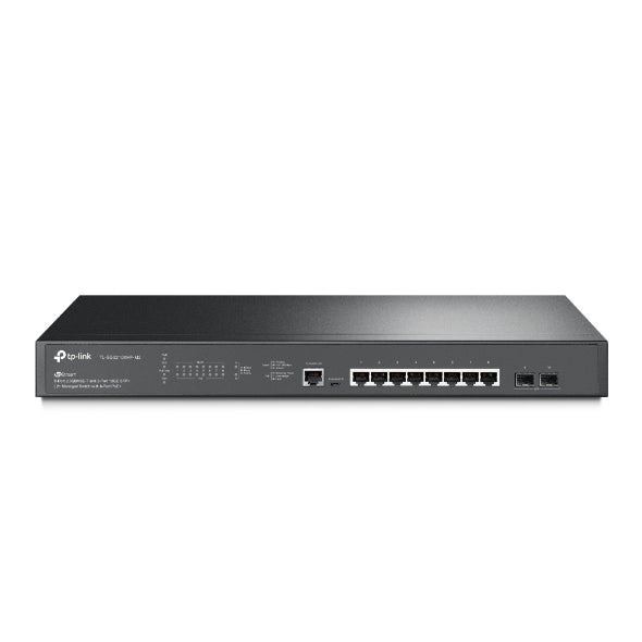 TP-Link TL-SG3210XHP-M2 JetStream 8-Port 2.5GBASE-T and 2-Port 10GE SFP+ L2+ Managed Switch with 8-Port PoE+ 2xFan Rack Mountable IGMP Snooping,Omada-0
