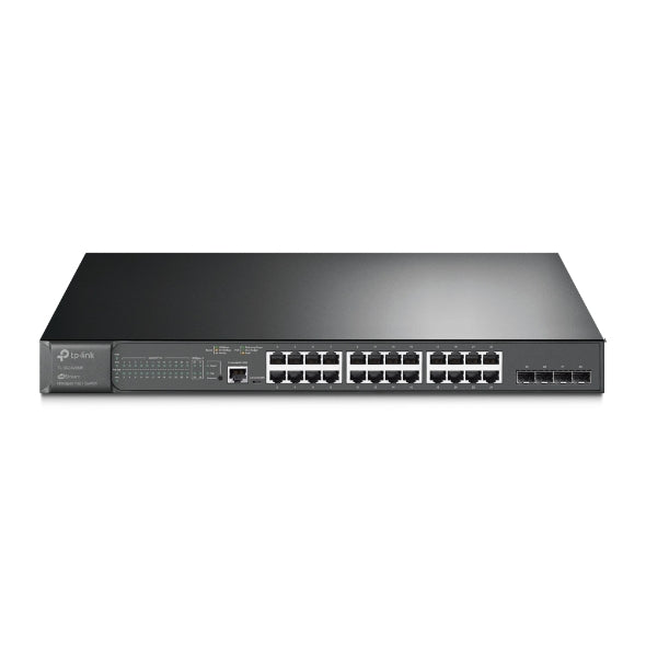 TP-Link TL-SG3428MP JetStream 28-Port Gigabit L2 Managed Switch with 24-Port PoE+, Static Routing,Omada-0