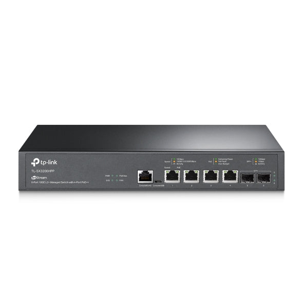 TP-Link TL-SX3206HPP JetStream 6-Port 10GE L2+ Managed Switch with 4-Port PoE++   Omada-0