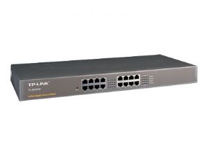 TP-Link TL-SG1016 16-Port Gigabit Rackmount Unmanaged Switch energy-efficient Supports MAC 19-inch rack-mountable steel case 32Gbps Switching Capacity-0