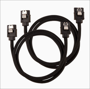 Corsair Premium Sleeved SATA 6Gbps 60cm Cable — Black-0