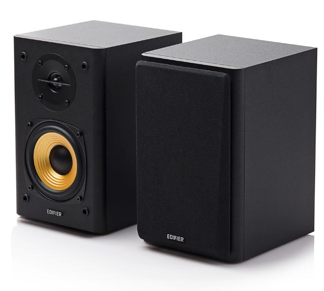 Edifier R1000T4 Ultra-Stylish Active Bookself Speaker - Uncompromising Sound Quality for Home Entertainment Theatre - 4inch Bass Driver Speakers BLACK-0