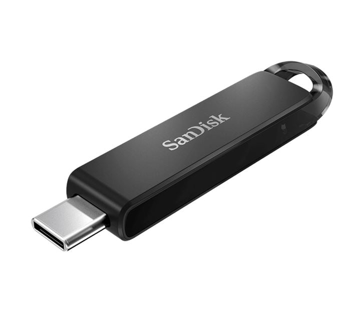 SanDisk Ultra USB Type-C Flash Drive, CZ460 64GB, USB Type C 3.1, Black, Super-thin Retractable, 5Y-0