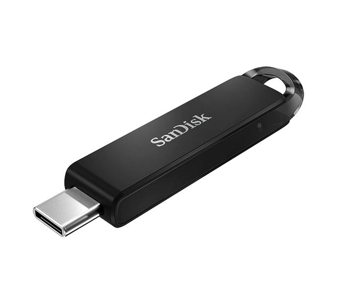 SanDisk Ultra USB Type-C Flash Drive, CZ460 128GB, USB Type C 3.1, Black, Super-thin Retractable, 5Y-0