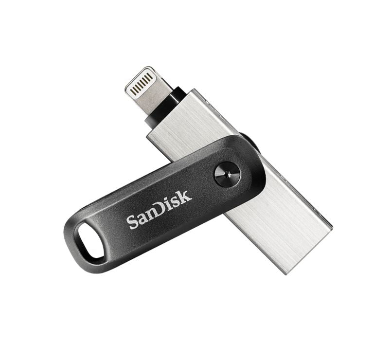 SanDisk 128G iXpand Flash Drive Go SDIx60N USB-A Lightning USB 3.0 Silver password-protect for iPhone  iPad 1 yrs warranty-0