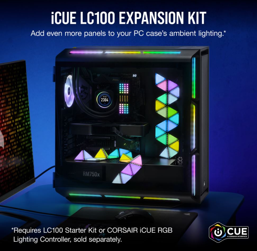 Corsair iCUE LC100 Smart Lighting Strip Expansion Kit. ICUE Software-0