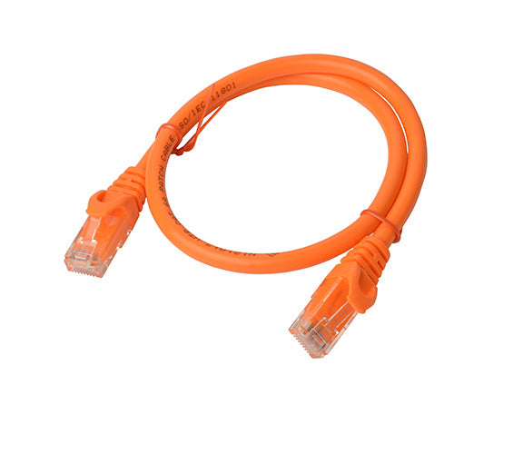 8Ware CAT6A Cable 0.25m (25cm) - Orange Color RJ45 Ethernet Network LAN UTP Patch Cord Snagless-0
