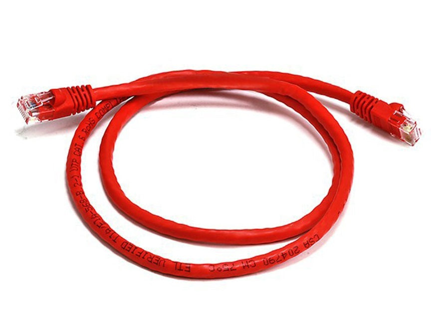 8Ware CAT6A Cable 0.25m (25cm) - Red Color RJ45 Ethernet Network LAN UTP Patch Cord Snagless-0