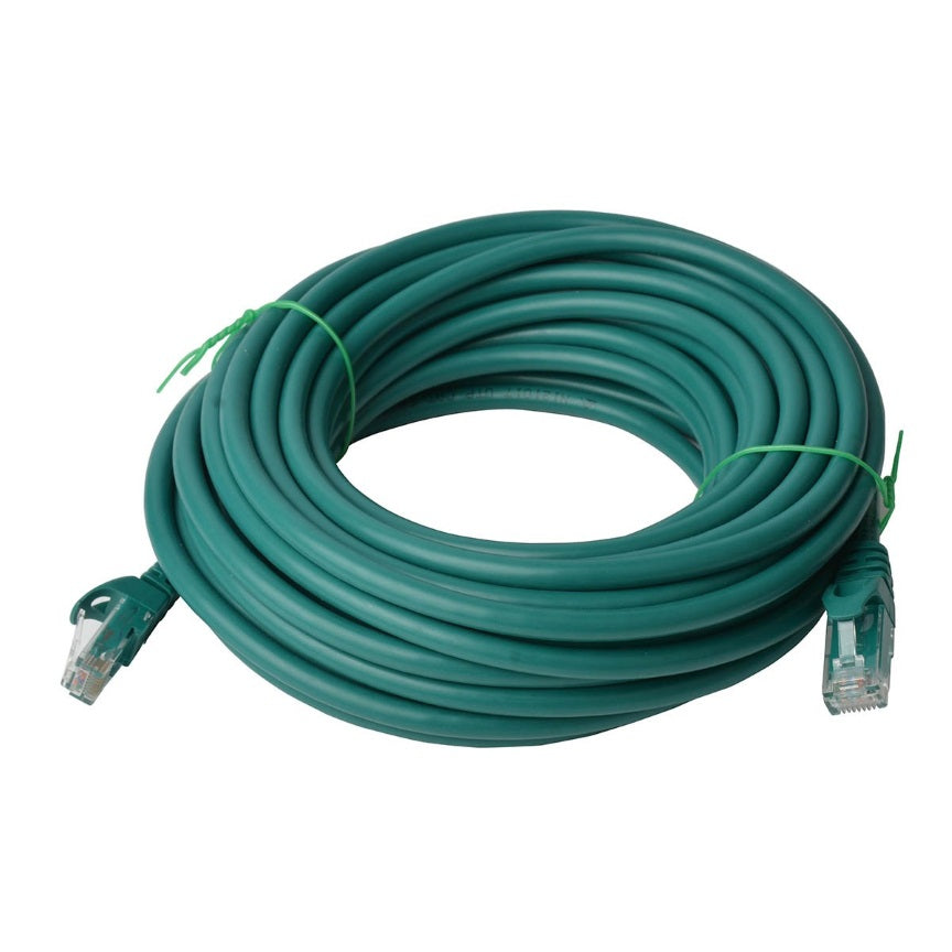 8Ware CAT6A Cable 30m - Green Color RJ45 Ethernet Network LAN UTP Patch Cord Snagless-0