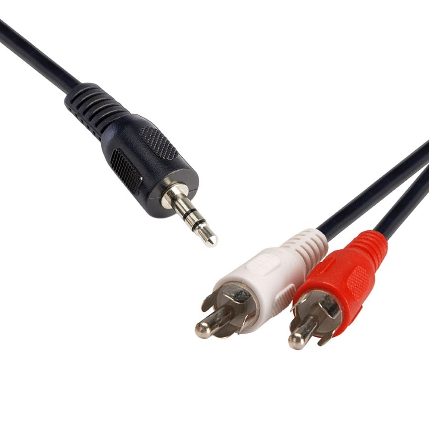 8Ware 3.5 Streo Plug to 2 x RCA Plug 1.5m-0