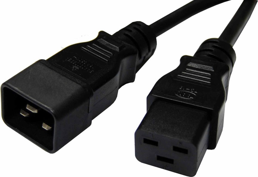 8Ware Power Extension Cable Lead 3m 15A IEC-C19 to IEC-C20 Male to Female for UPS PDU PC Servers Rack-mount Power Distribution Units-0