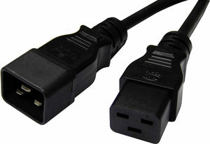 8Ware Power Extension Cable Lead 3m 15A IEC-C19 to IEC-C20 Male to Female for UPS PDU PC Servers Rack-mount Power Distribution Units-0