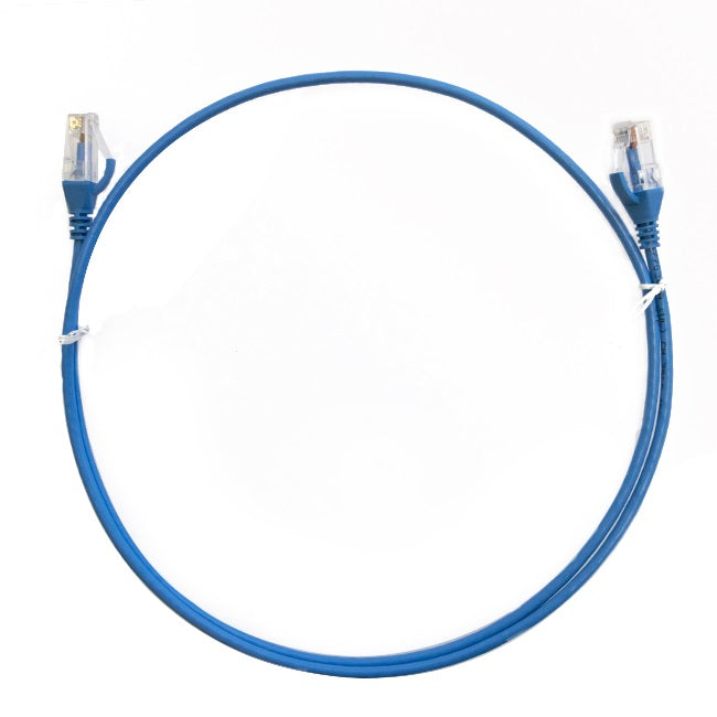 8ware CAT6 Ultra Thin Slim Cable 10m - Blue Color Premium RJ45 Ethernet Network LAN UTP Patch Cord 26AWG for Data-0