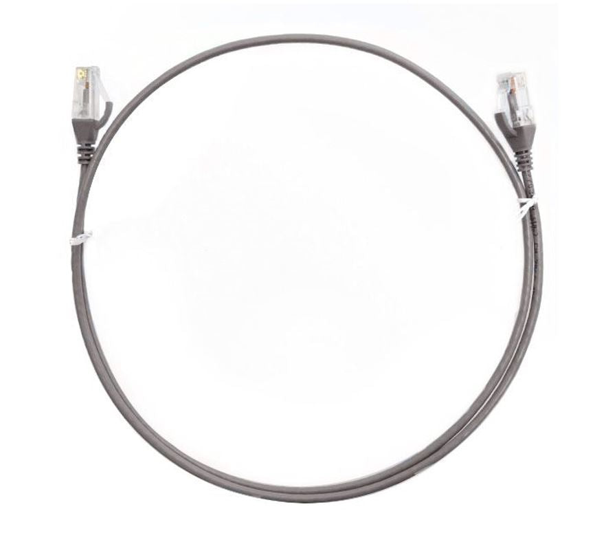 8ware CAT6 Ultra Thin Slim Cable 3m / 300cm - Grey Color Premium RJ45 Ethernet Network LAN UTP Patch Cord 26AWG for Data-0