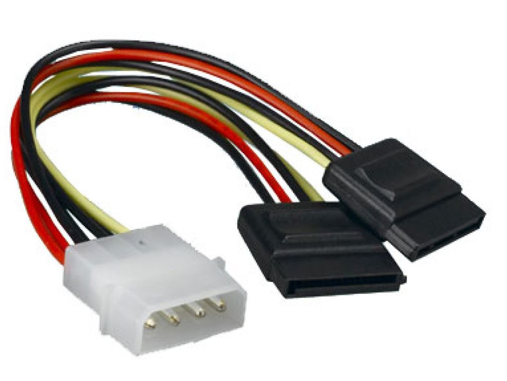 Astrotek Internal Power to SATA Molex Cable - 4 pins to 2x 15 pins 18AWG RoHS-0