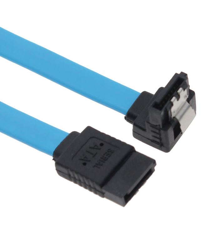 Astrotek SATA 3.0 Data Cable 50cm Male to Male 180 to 90 Degree with Metal Lock 26AWG Blue LS-0