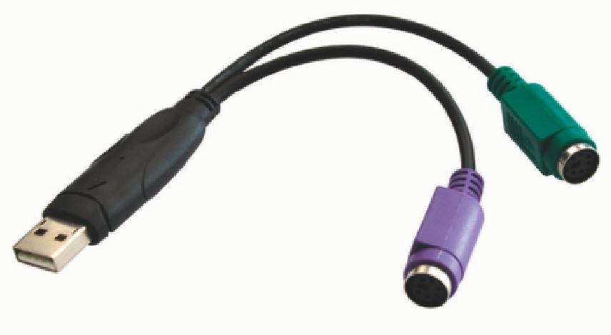 Astrotek USB 2.0 to PS2 Cable 15cm - for Mouse Keyboard Black Colour RoHS-0