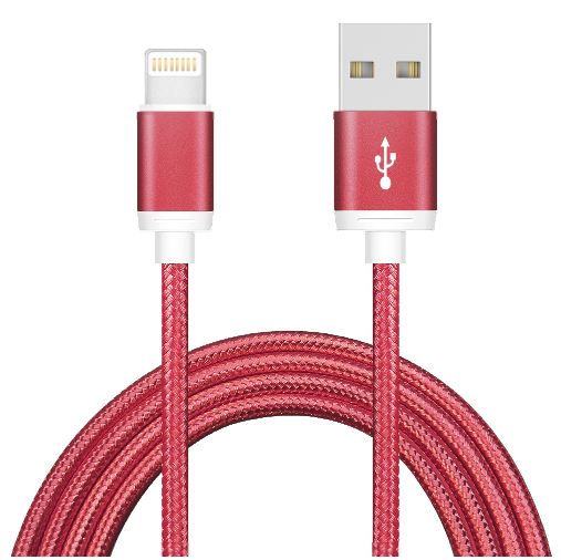 Astrotek 1m USB Lightning Data Sync Charger Red Color Cable for iPhone 7S 7 Plus 6S 6 Plus 5 5S iPad Air Mini iPod-0