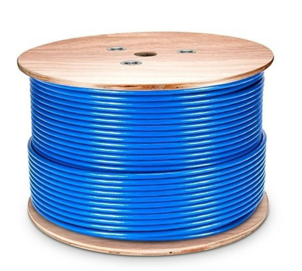 Astrotek CAT6 FTP Cable 305m Roll - Blue Full 0.55mm Copper Solid Wire Ethernet LAN Network 23AWG 0.55cu Solid 2x4p PVC Jacket-0