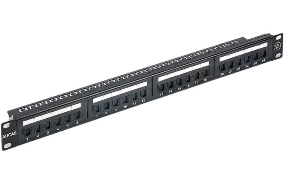 Astrotek 24 Ports UTP Patch Panel CAT6 RJ45 for 19" 1RU Rack Mount Data Network Cabinet Server PCB Type 110/Krone 3U" Black-0