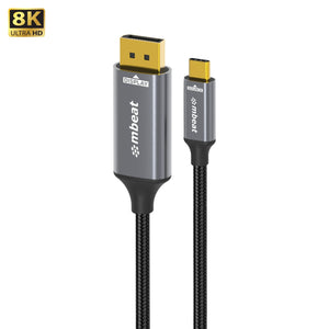 mbeat Tough Link 8K 1.8m USB-C to DisplayPort Cable  Up to 8K@60Hz (7680×4320) USB-C Version_ 3.2 Gen 2-0