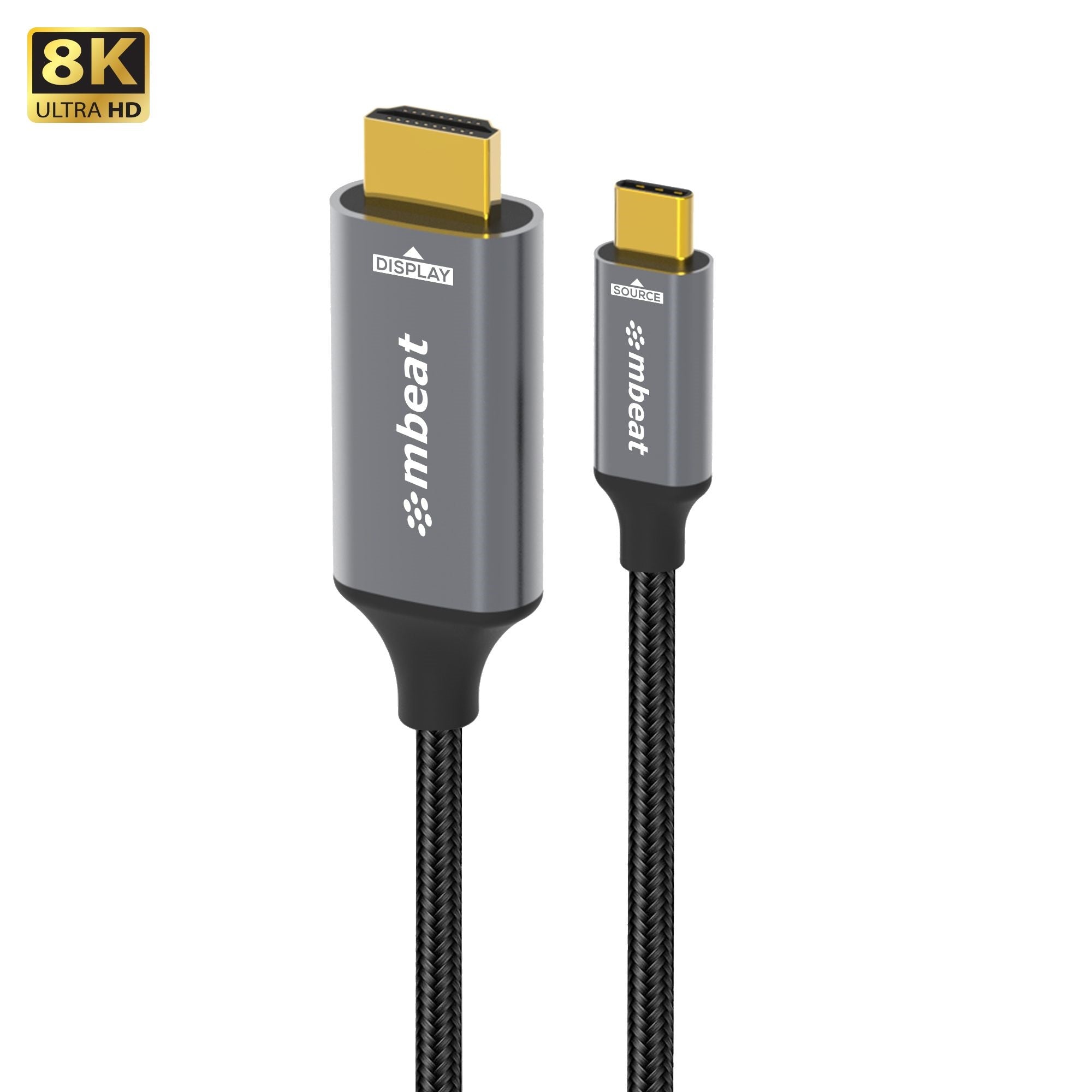 mbeat Tough Link 8K 1.8m USB-C to HDMI Cable  Host Interface_ USB-C Output Interface_ HDMI-0