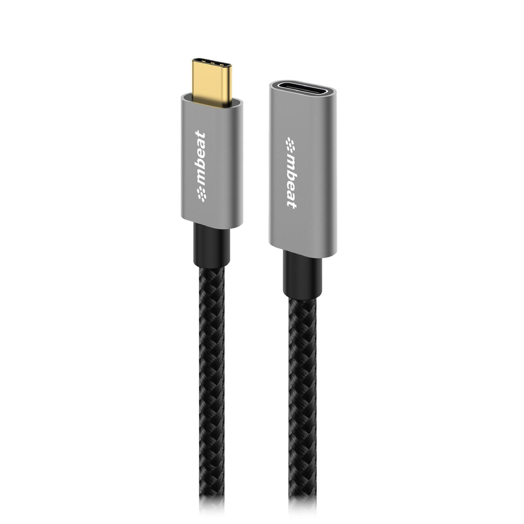 mbeat Tough Link 1m USB 3.2 Gen2 USB-C Extension Cable - Space Grey Video Resolution_ Maximum 4K/60Hz-0