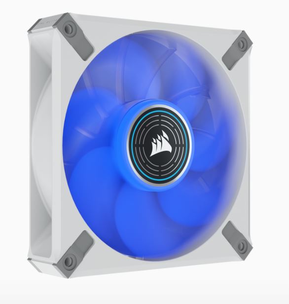 Corsair ML ELITE Series, ML120 LED ELITE WHITE, 120mm Magnetic Levitation Blue LED Fan with AirGuide, Single Pack(LS)-0