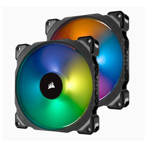 Corsair ML140 PRO RGB 2 Fan Pack with Lighting Node Pro, 140mm Premium Magnetic Levitation RGB LED PWM Fan (LS)-0