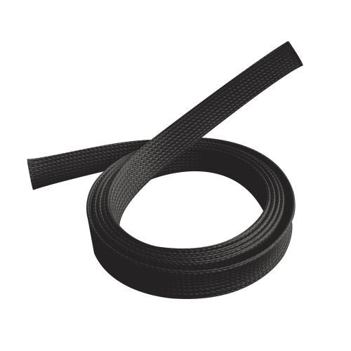 Brateck Braided Cable Sock (20mm/0.79" Width)  Material Polyester Dimensions1000x20mm -- Black-0