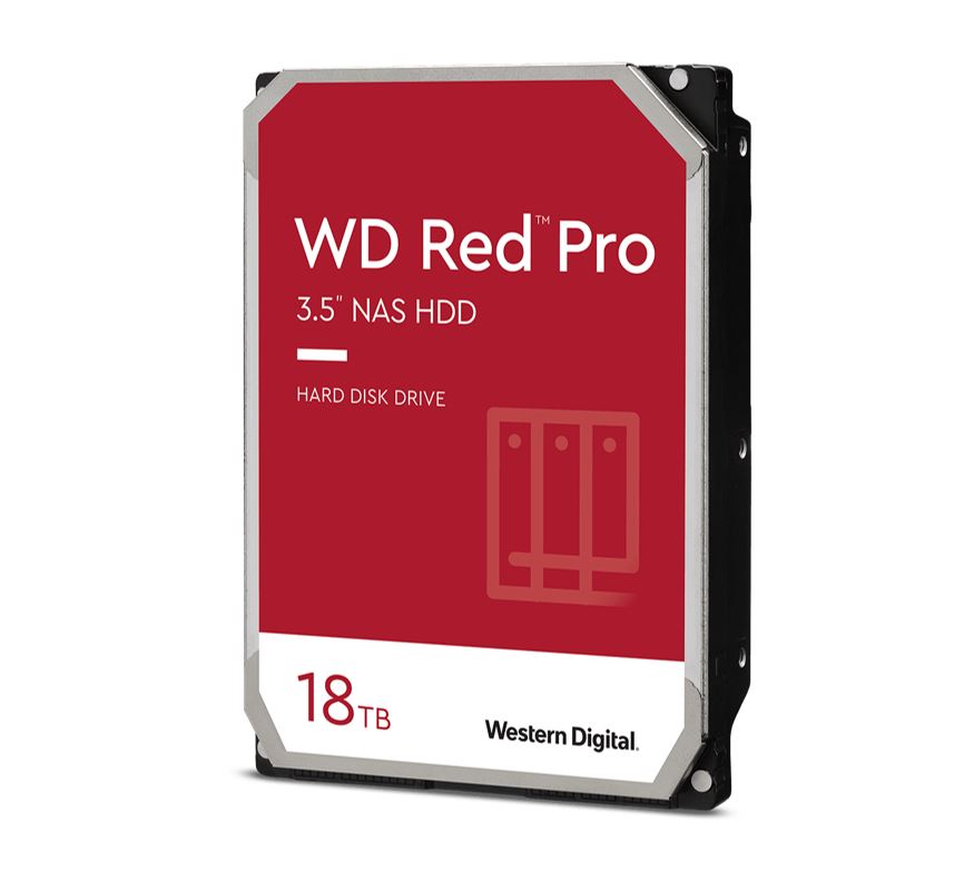 Western Digital WD Red Pro 18TB 3.5" NAS HDD SATA3 7200RPM 512MB Cache 24x7 300TBW ~24-bays NASware 3.0 CMR Tech 5yrs wty-0