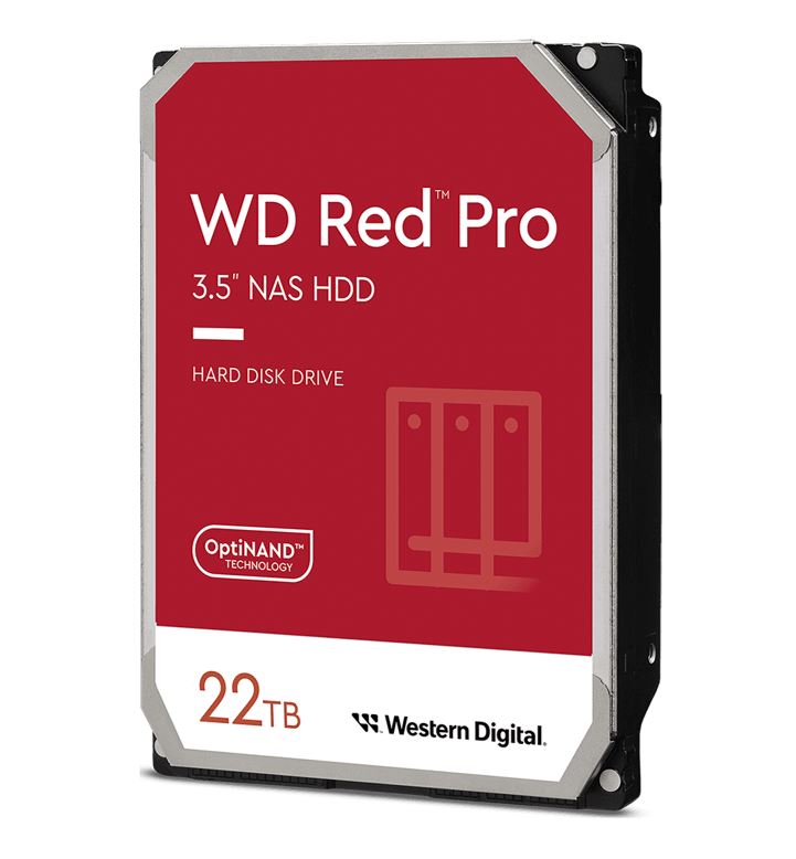 Western Digital WD Red Pro 22TB 3.5" NAS HDD SATA3 7200RPM 512MB Cache 24x7 300TBW ~24-bays NASware 3.0 CMR Tech 5yrs wty-0