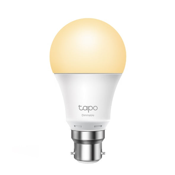 TP-Link Tapo L510B Smart Light Bulb Bayonet Fitting Dimmable, No Hub Required, Voice Control, Schedule  Timer 2700K 8.7W 2.4 GHz 802.11b/g/n-0