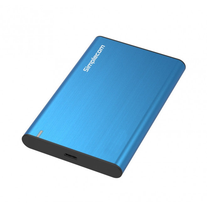 Simplecom SE221 Aluminium 2.5'' SATA HDD/SSD to USB 3.1 Enclosure Blue-0