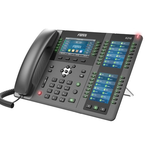 Fanvil X210 Enterprise IP Phone - 4.3" (Video) Colour Screen, 20 Lines, 106 x DSS Buttons, Dual Gigabit NIC, Bluetooth, *SBC Ready-0