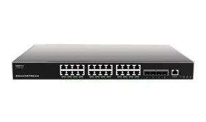 Grandstream IPG-GWN7813 Layer 3 network switch with 24 RJ45 Gigabit Ethernet ports for copper plus four 10 Gigabit SFP+ ports for fiber-0