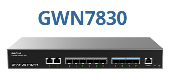 Grandstream GWN7830 Enterprise Layer 3 Managed Aggregation Switch, 6 x SFP, 4 x SFP+, 2 x GigE-0