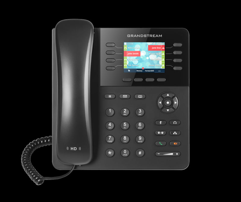 Grandstream GXP2135 8 Line IP Phone, 4 SIP Accounts, 320x240 Colour LCD Screen, HD Audio, Built-In Bluetooth, Powerable Via POE-0