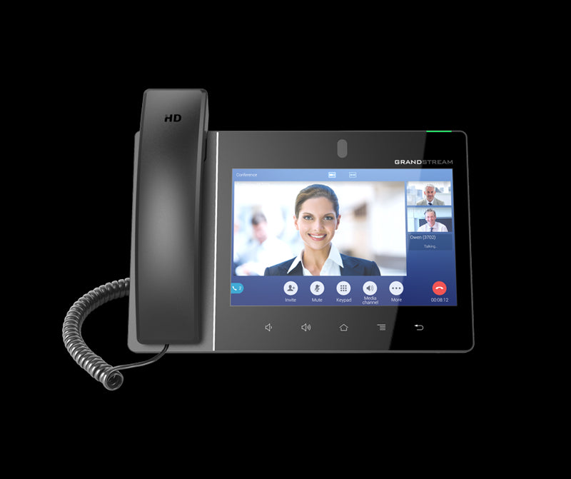 Grandstream GXV3380 16 Line Android IP Phone, 16 SIP Accounts, 1280 x 800 Colour Touch Screen, 2MB Camera, Built In Bluetooth+WiFi, Powerable Via POE-0