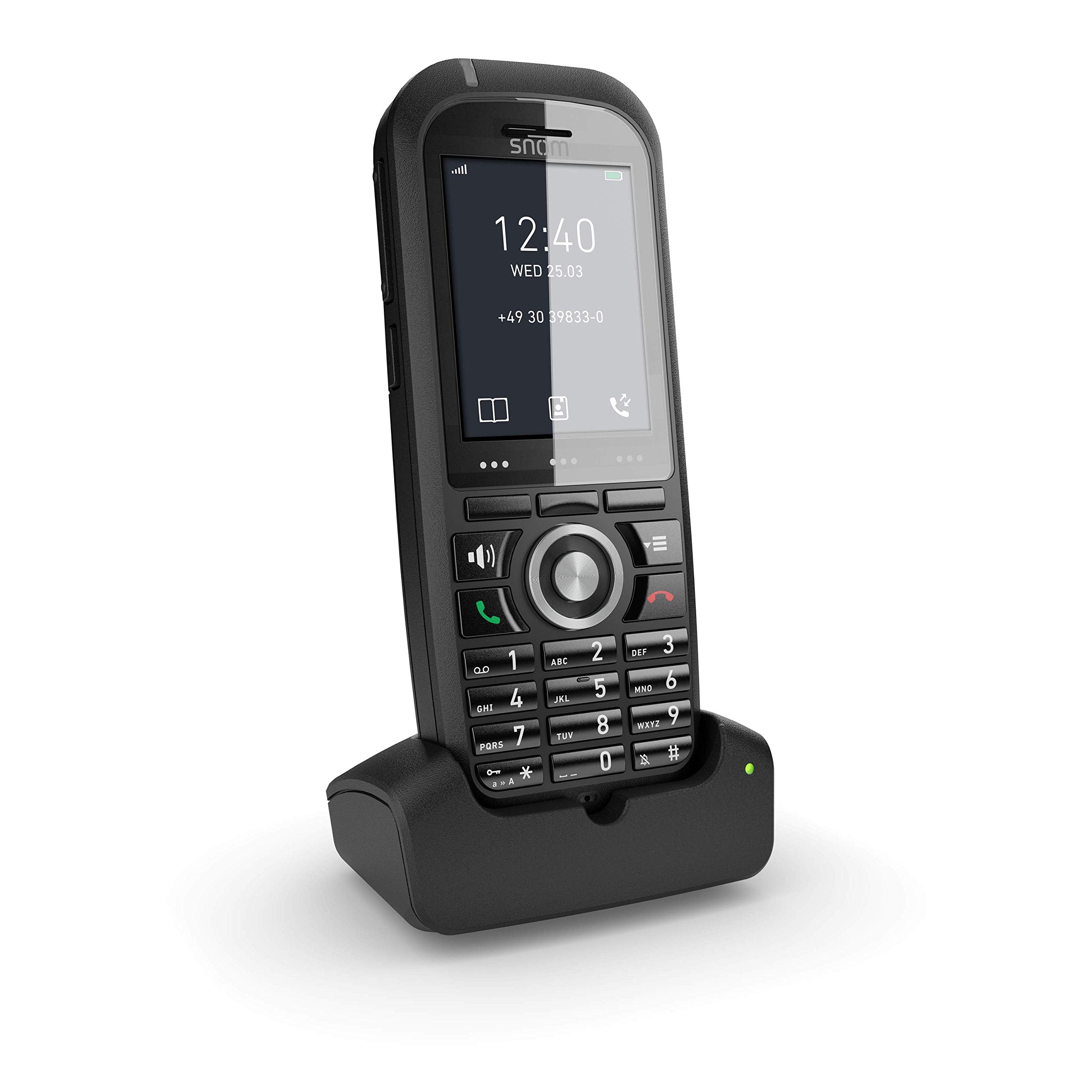 SNOM M70 IP DECT Handset, Bluetooth, Alarm Function, Protective Cover, HD Audio Quality, LCD Color Screen-0