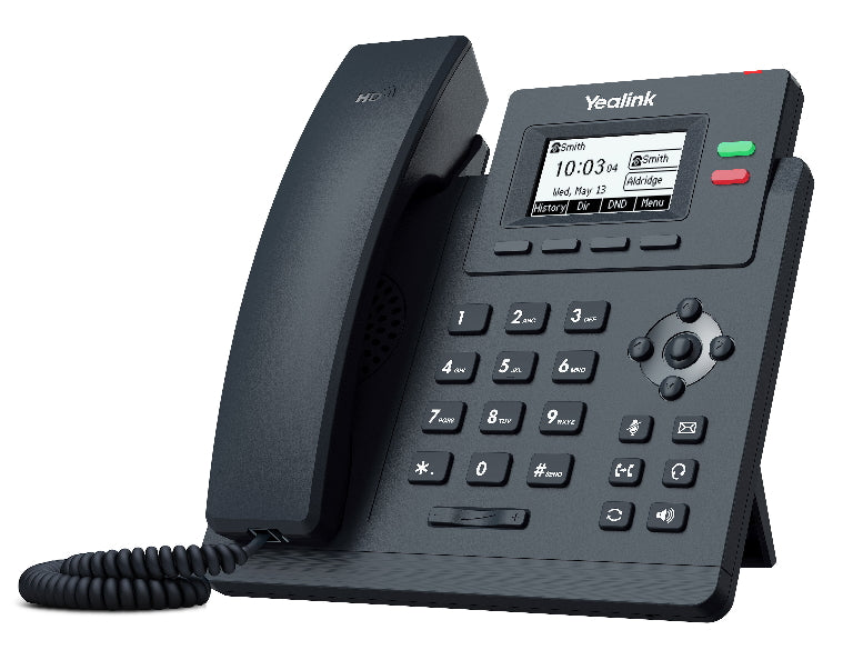 Yealink T31G 2 Line IP phone Basic Desk Phone, 132x64 LCD, Dual Gigabit Ports, PoE. No Power Adapter included, Zoom, HD Voice, 5-Way Local Conference-0