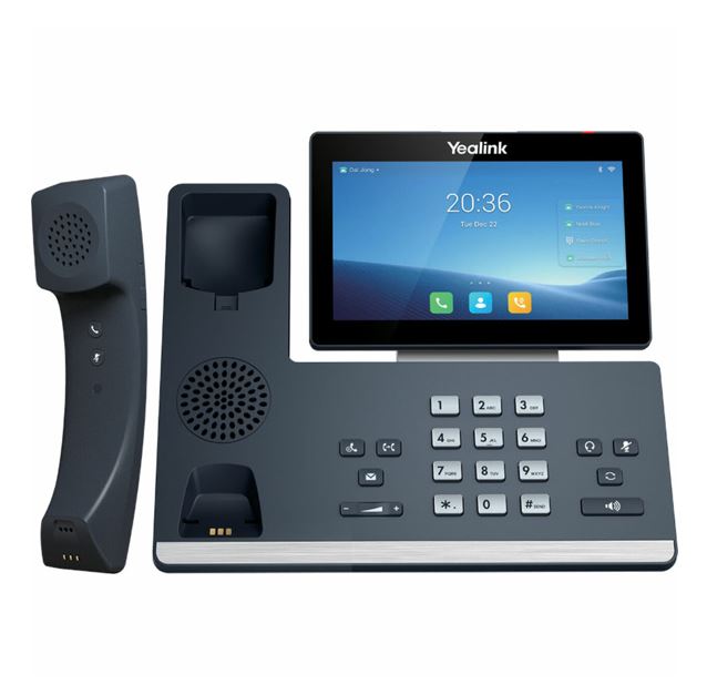 Yealink T58WP 16 Line IP HD Android Phone, colour touch screen, BT Handset (BTH58), HD voice, Dual Gig Ports, Built in Bluetooth  WiFi, USB 2.0 Port-0