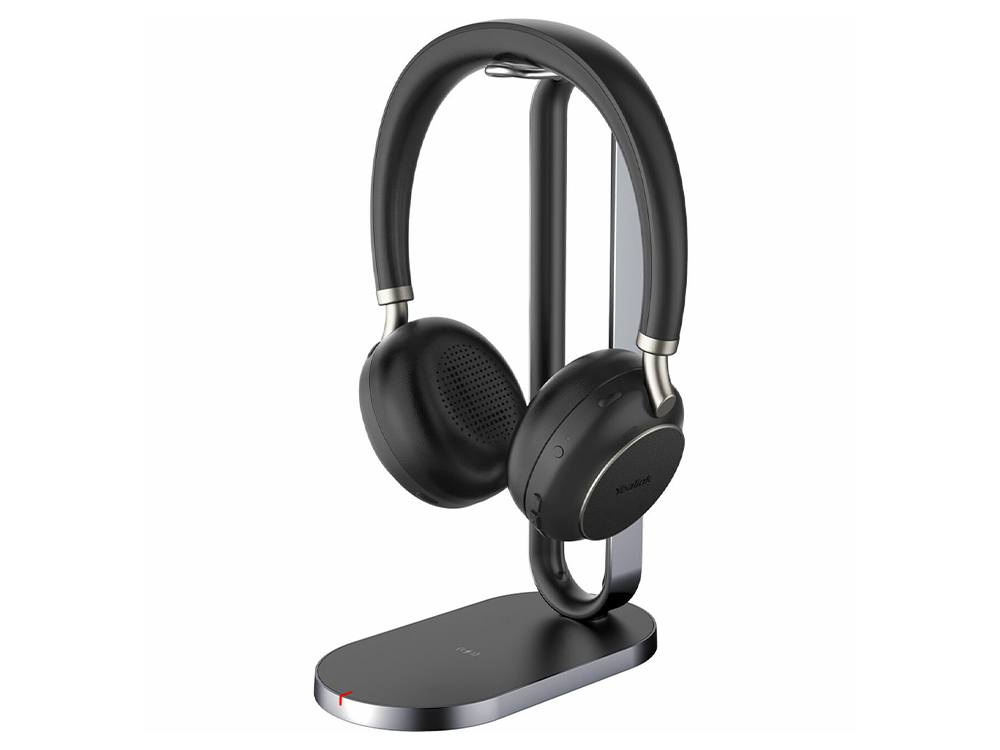 Yealink TEAMS-BH76-CH-BL-C Teams Certified Bluetooth Wireless Stereo Headset, Black, ANC, USB-C, Includes Charging Stand, Rectractable Microphone-0