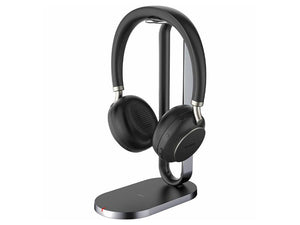 Yealink TEAMS-BH76-CH-BL-C Teams Certified Bluetooth Wireless Stereo Headset, Black, ANC, USB-C, Includes Charging Stand, Rectractable Microphone-0