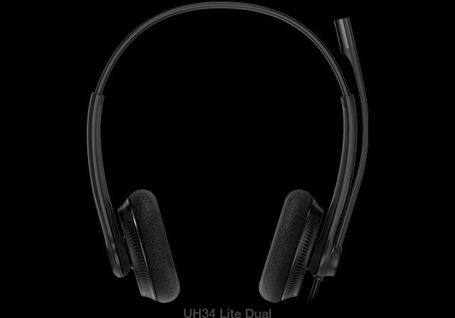Yealink UH34 Lite Dual Ear Wideband Noise Cancelling Microphone - USB Connection, Foam Ear Cushions, Designed for Microsoft Teams-0