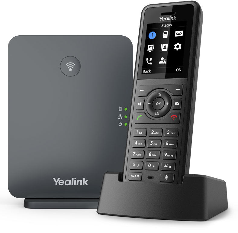 Yealink W77P High-Performance IP DECT Solution including W57R Rugged Handset And W70B Base Station, Up To 20 Simultaneous Calls, Noise Cancellation-0